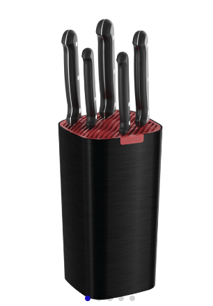 Juego de Cuchillos Tramontina Ultracorte con Lámina de Acero Inoxidable y Mango de Polipropileno negro 6 Piezas