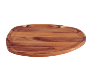 Bandeja para Barbacoa Orgánica Tramontina de madera de teca FSC con acabado de aceite mineral 44x33 cm
