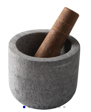 Mortero Tramontina Orgánico de Madera de Cumarú y piedra de esteatita pulida 11,5 cm