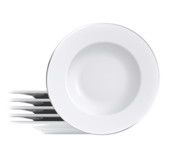 Juego 6 Platos Bajos Tramontina Línea Joana Porcelana 28 cm