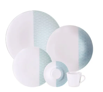 Vajilla Tramontina Aquarius en Porcelana Decorada 20 Piezas