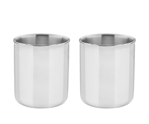 Juego de tazas para café y té de acero inoxidable con acabado brillante de 2 piezas Tramontina