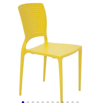 Silla Tramontina Safira en Polipropileno y Fibra de Vidrio Amarillo
