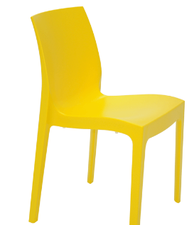 Silla Tramontina Alice Satinada en Polipropileno Amarillo