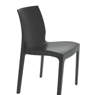 Silla Tramontina Summa Alice Satinada en Polipropileno Negro