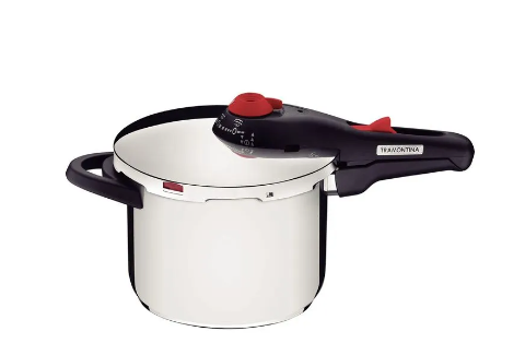 Olla a presión Tramontina Solar de acero inoxidable fondo triple con 5 dispositivos de seguridad 22 cm 6 L