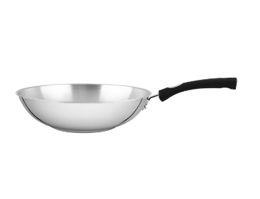 Wok Tramontina Astro Silicone de Acero Inoxidable con Fondo Triple 28 cm 3,3 L