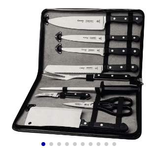 Kit Chef Tramontina con Láminas en Acero Inoxidable y Mangos en Policarbonato y Fibra de Vidrio con Estuche 10 Piezas