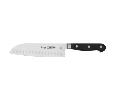 Cuchillo Santoku Tramontina Century con Lámina en Acero Inoxidable y Mango en Policarbonato Negro y Fibra de Vidrio 7"