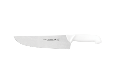 Cuchillo Carnicero Tramontina Profesional con Lámina en Acero Inoxidable y Mango de Polipropileno Blanco 10"