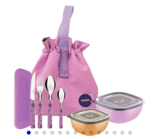 Juego de Lonchera Térmica Tramontina Groovy Breakfast 8 Piezas