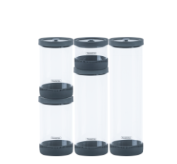 Juego de Potes de Vidrio Herméticos Tramontina Purezza en Borosilicato con Tapa