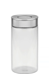 Contenedor de vidrio Purezza con tapa de acero inoxidable de 1,4l Tramontina