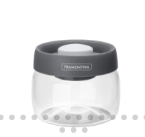 Contenedor de vidrio Purezza con tapa plástica al vacío de 0,4 l Tramontina