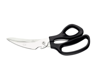 Tijera Trinchante Tramontina con Lámina en Acero Inoxidable y Mango de Polipropileno Negro 8"