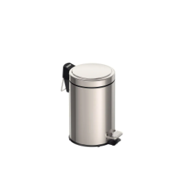 Basurero de acero inoxidable con Pedal Brasil 3 L Tramontina con acabado pulido y cubo plastico interno