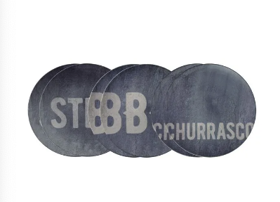 Kit Plato Raso Tramontina Churrasco Stone en Porcelana 28 cm 06 Piezas