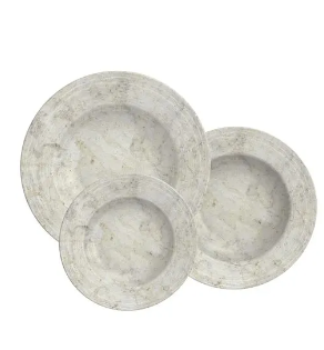 Juego 18 Platos Tramontina Línea Travertino Porcelana
