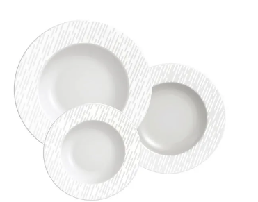 Juego 12 Platos Tramontina Línea Marie Porcelana