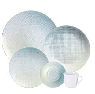 Vajilla Tramontina Polaris en Porcelana Decorada 20 Piezas
