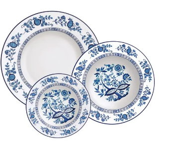Juego 18 Platos Tramontina Línea Dulce Porcelana