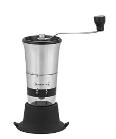Molinillo para café de acero inoxidable con cuerpo de acrílico con molino de cerámica Tramontina
