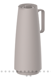 Jarra Térmica Tramontina Exata en Plástico Beige con Ampolla de Vidrio 1 L