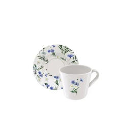 Juego 6 Tazas y 6 Platillos Té Tramontina Línea Ana Alice 185 ml