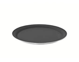 Bandeja redonda Service de acero inoxidable con revestimiento interno antideslizante de 40 cm Tramontina
