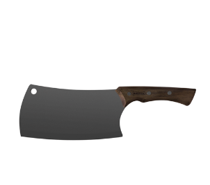 Hachuela Tramontina Churrasco Black con Lámina de Acero Inoxidable Oscurecido y Mango de Madera 7"