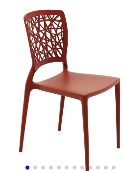 Silla Tramontina Joana en Polipropileno Terracota y Fibra de Vidrio