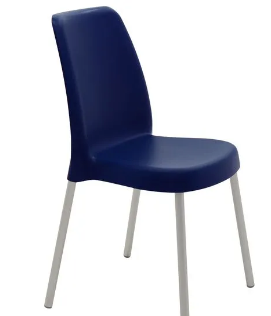 Silla Tramontina Summa Vanda con Patas de Aluminio en Polipropileno Azul Yale