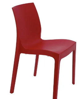 Silla Tramontina Summa Alice Satinada en Polipropileno Rojo