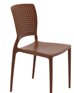 Silla Tramontina Safira en Polipropileno y Fibra de Vidrio Terracota